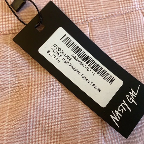 Nastygal in check high waisted tapered pants - Picture 8 of 8